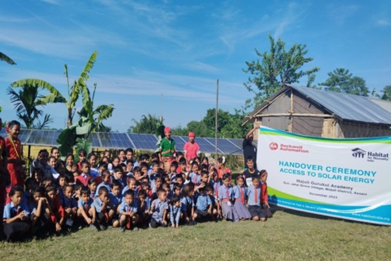 Rockwell Automation collaborates with Habitat for Humanity India to install solar panels in Assam, Delhi NCR, Tamil Nadu, West Bengal